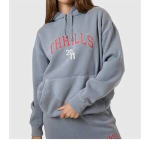 NEW THRILLS stadium fleece hoodie in smog